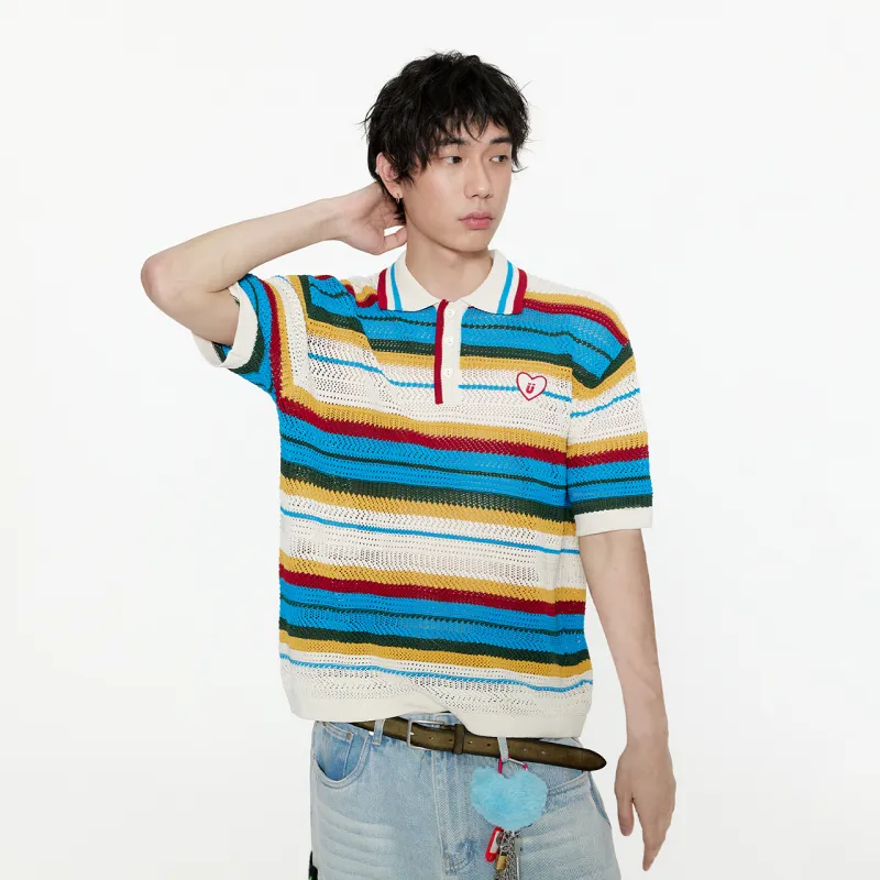 Guuka Polo Shirt Unisex Colorful Blue-4