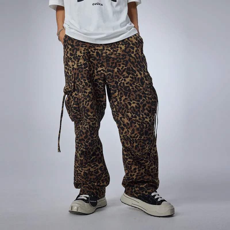Guuka Casual Pants Unisex Coffee-6
