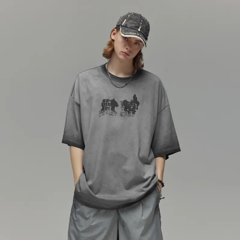 Guuka Short Sleeved T Shirts Men's Dark Gray-6