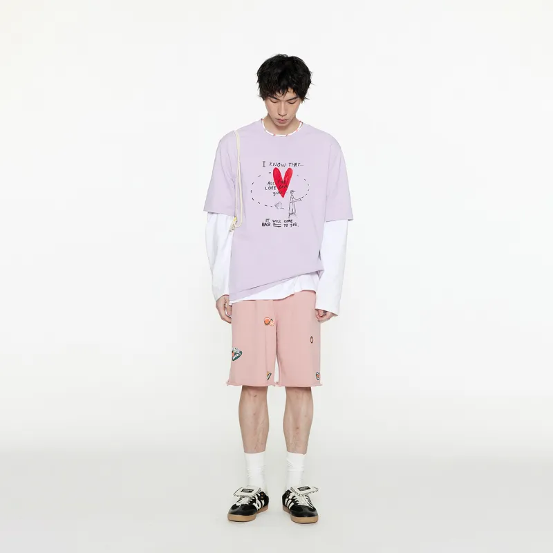 Guuka Casual Shorts Unisex Smoke Pink-4