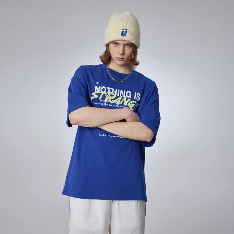 Guuka Short Sleeved T Shirts Men's Blue Purple-3