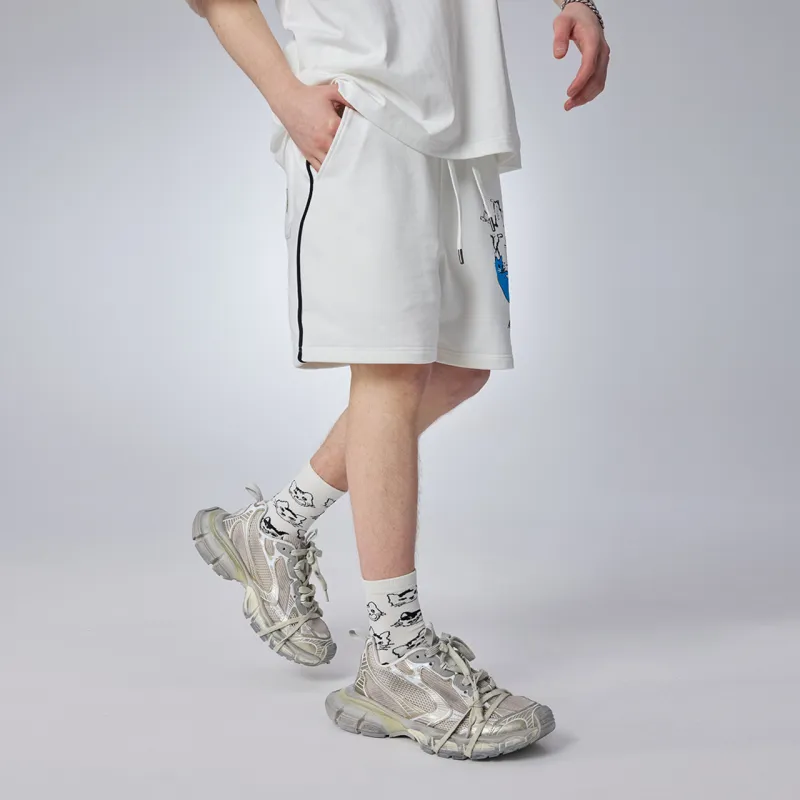 Guuka Casual Shorts Men White-7