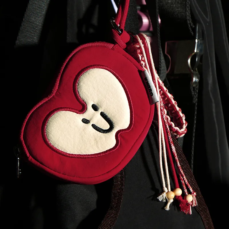 Guuka Fabric Coin Purse Unisex Red-4
