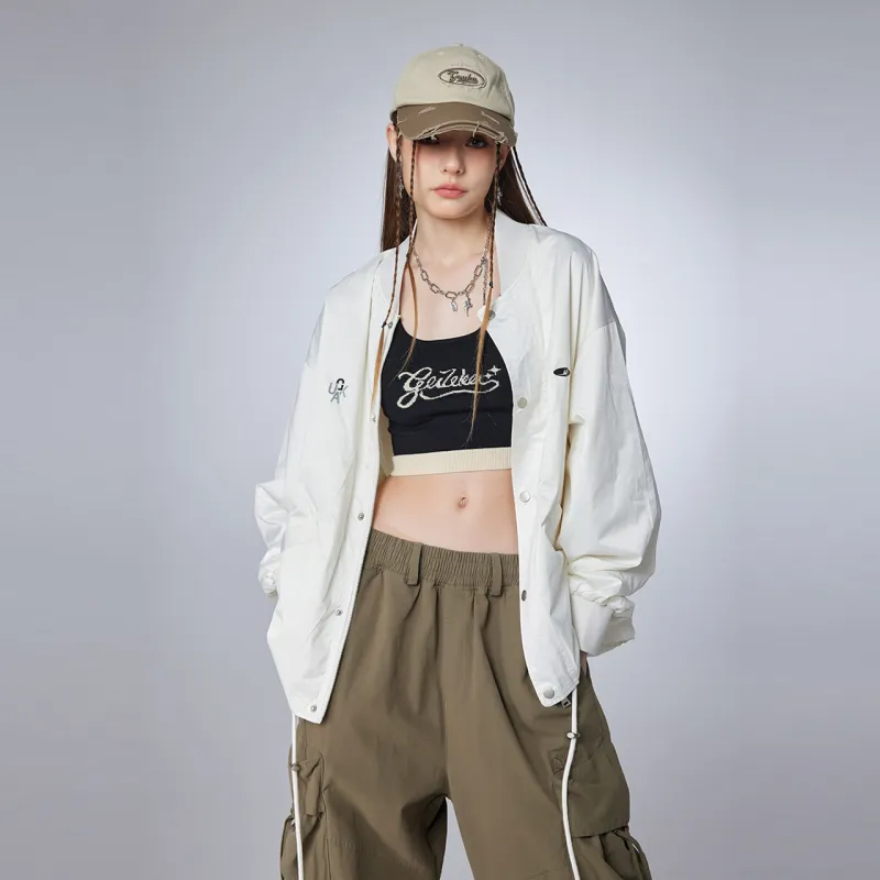 Guuka Baseball Jacket Unisex Black-15