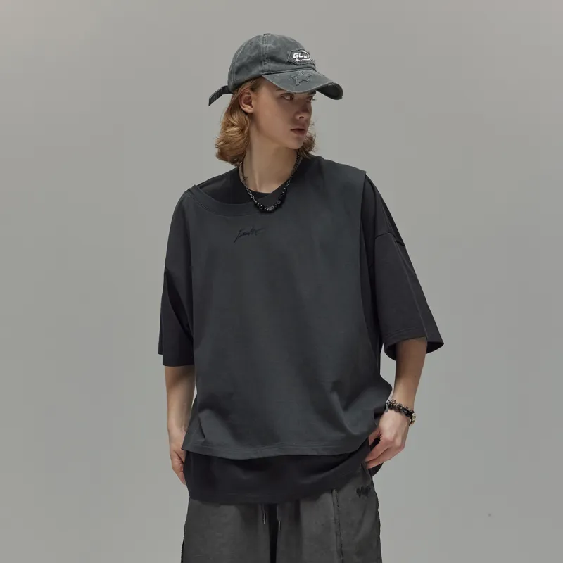 Guuka Short Sleeved T Shirts Men's Black-5