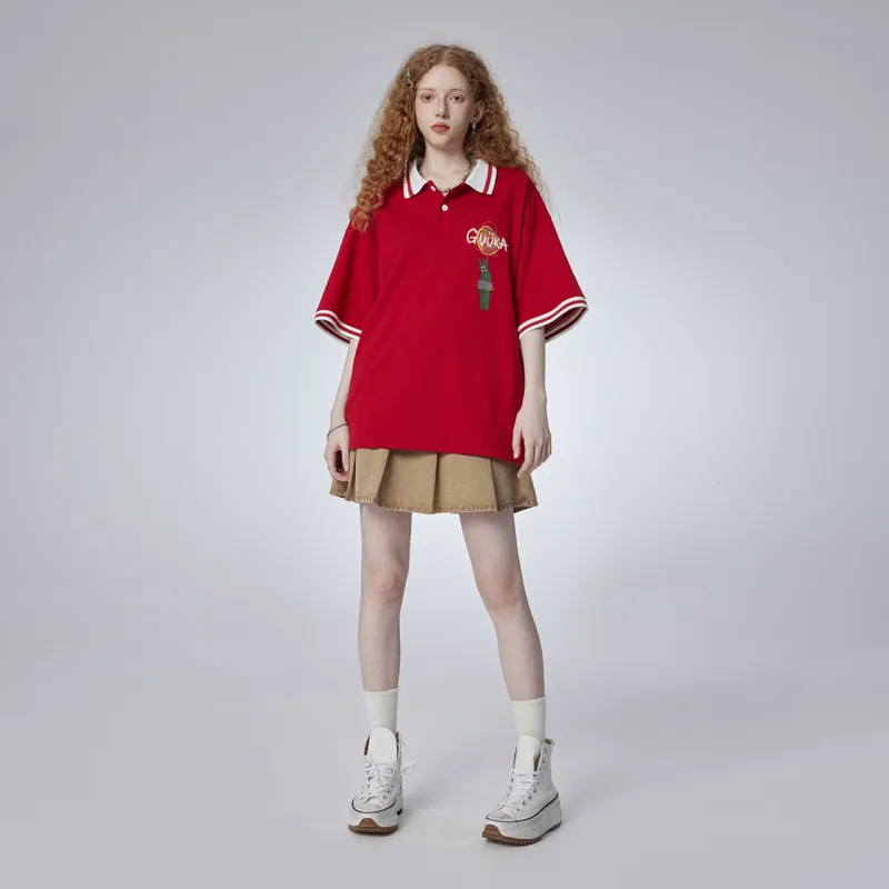Guuka Polo Shirt Unisex Cream White-28