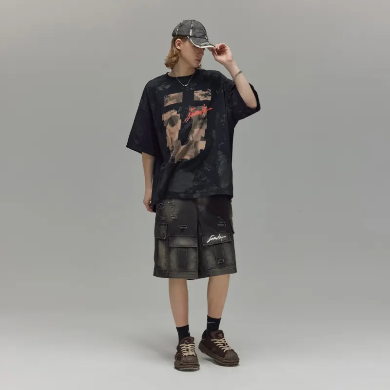 Guuka Short Sleeved T Shirts Men's Black-3