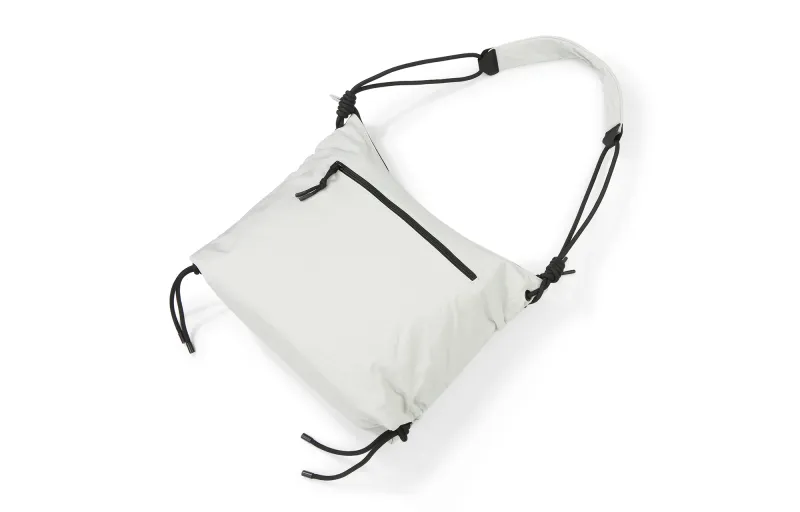 Guuka Nylon Crossbody Bag Unisex Light Gray-2