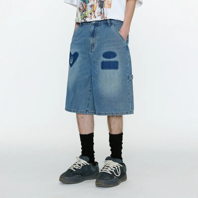Guuka Denim Shorts Men Blue-5