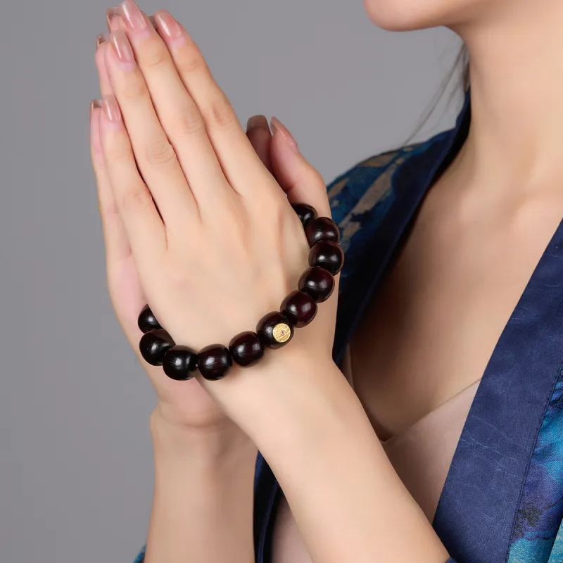 Cuiya Golden Building Pterocarpus Bracelets Unisex-4