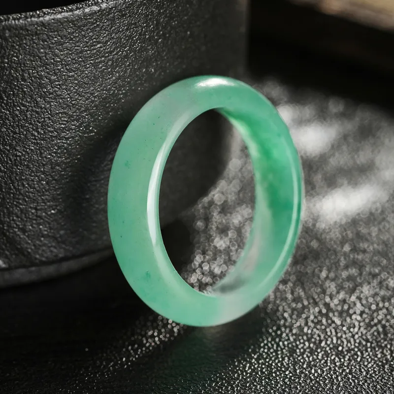 Cuiya Golden Building Dulong Jade Rings Unisex-1