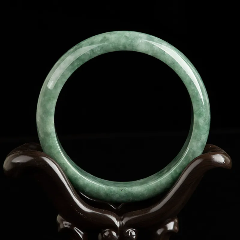 Cuiya Golden Building Glutinous Jade Jadeite Bangles Women's-2