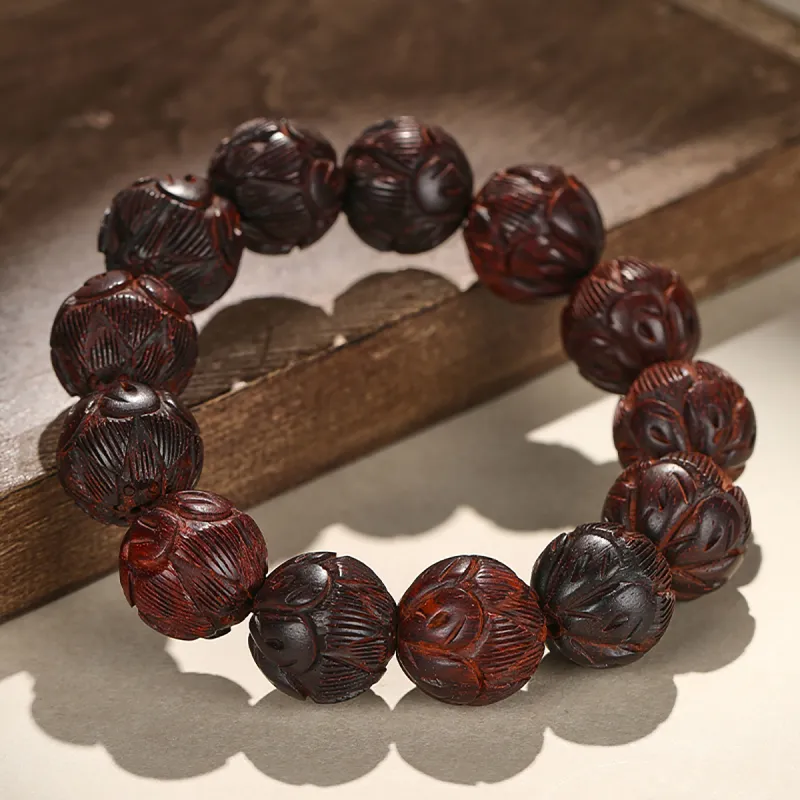 Cuiya Golden Building Rosewood Bracelets Unisex-5