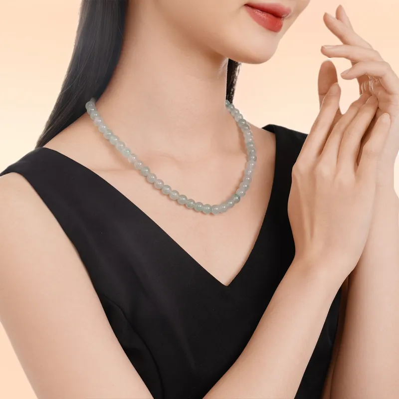 Cuiya Golden Building Dulong Jade Necklaces Women's-4