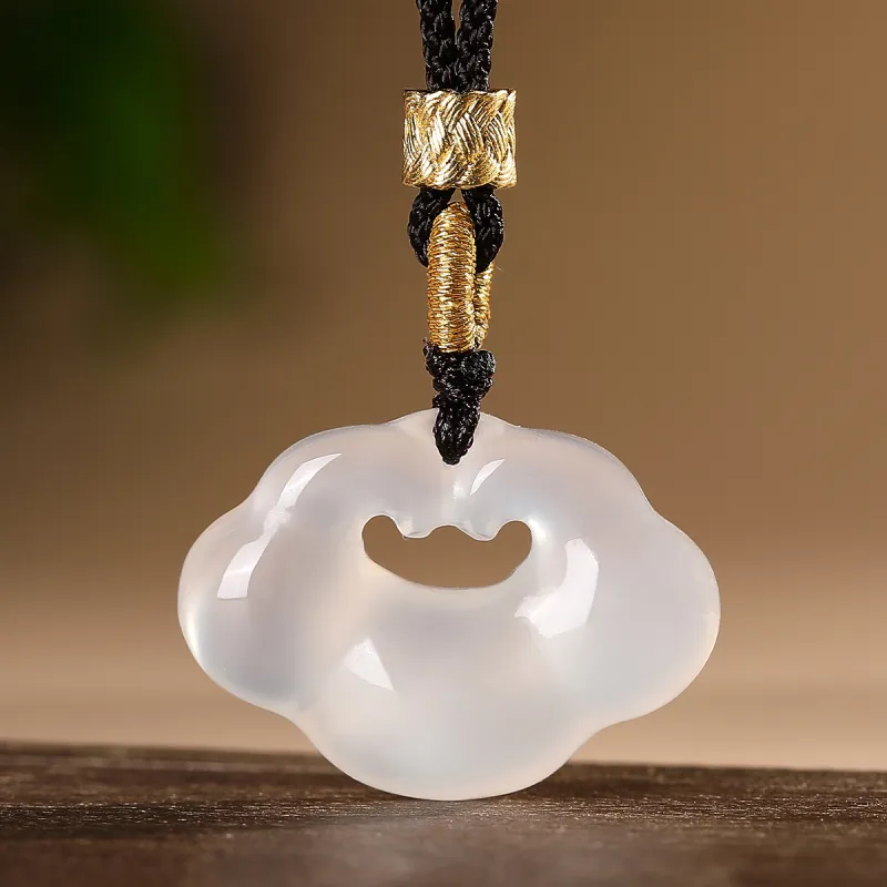 Cuiya Golden Building Chalcedony Necklaces Unisex-1