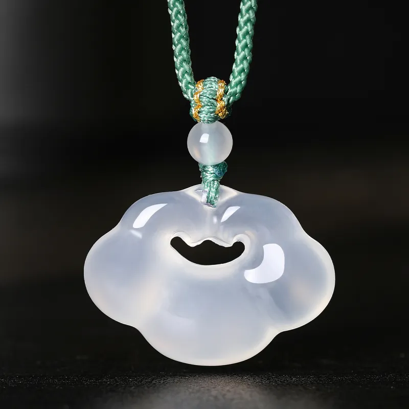Cuiya Golden Building Chalcedony Necklaces Unisex-20