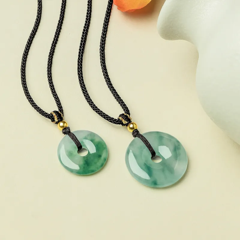 Cuiya Golden Building Dulong Jade Necklaces Unisex-4