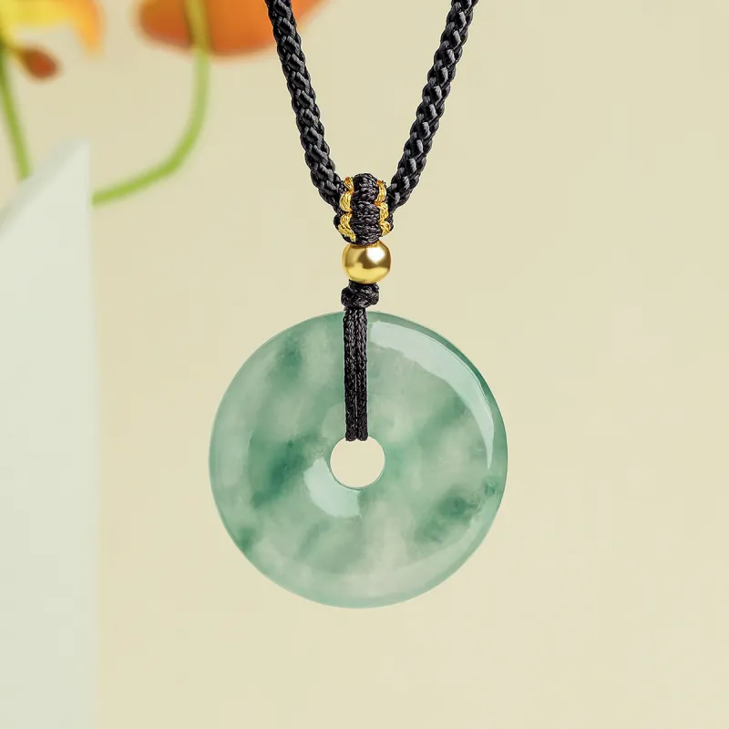 Cuiya Golden Building Dulong Jade Necklaces Unisex-2