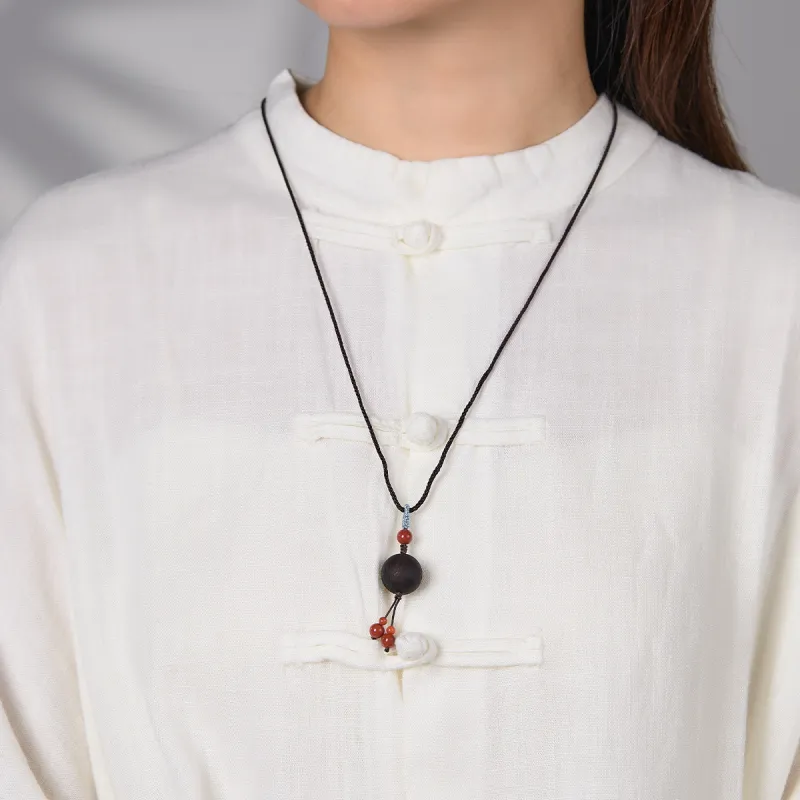 Cuiya Golden Building Agarrattan Necklaces Unisex-2