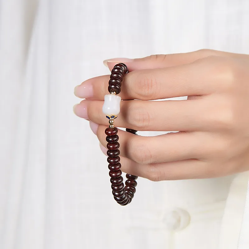 Cuiya Golden Building Rosewood Bracelets Unisex-3