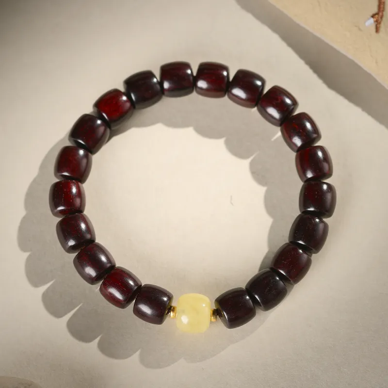 Cuiya Golden Building Sandalwood Bracelets Unisex-4