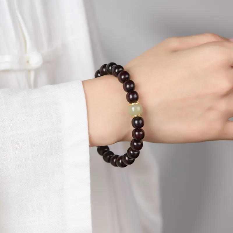 Cuiya Golden Building Rosewood Bracelets Unisex-1