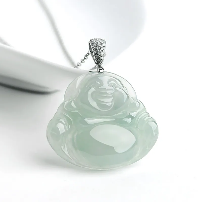 Cuiya Golden Building Glutinous Jade Jadeite Necklaces Women's-1
