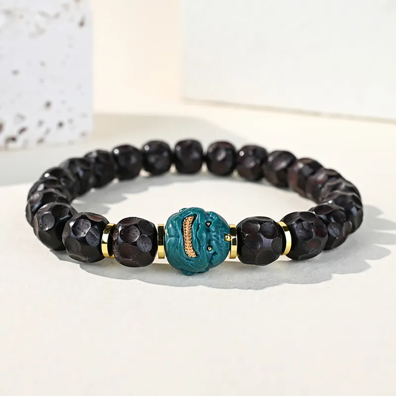Cuiya Golden Building Rosewood Bracelets Unisex-3