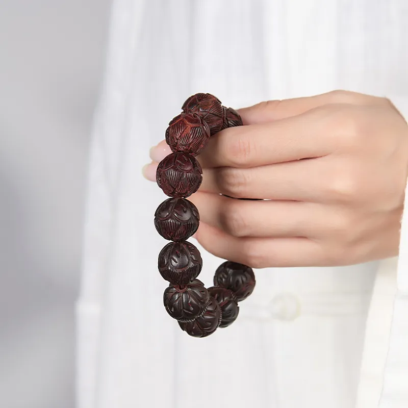 Cuiya Golden Building Rosewood Bracelets Unisex-3