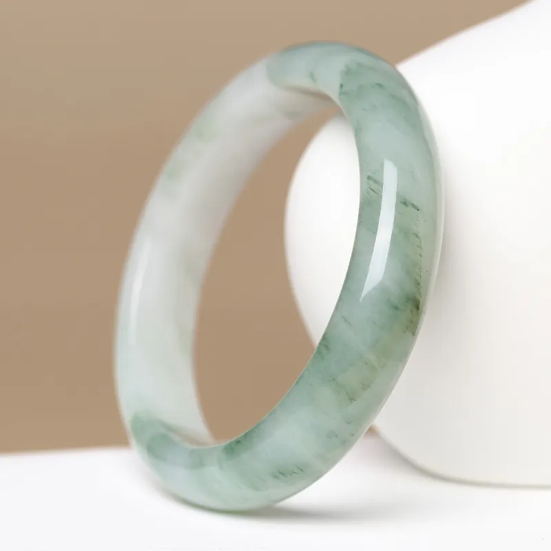 Cuiya Golden Building Tianshan Jade Bangles Women's-2