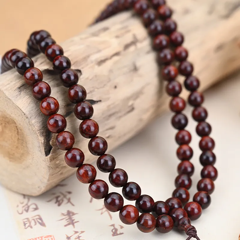 Cuiya Golden Building Pterocarpus Wooden Bracelets Unisex-3