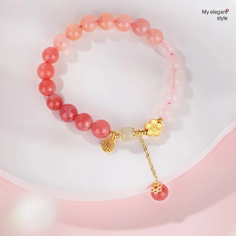 Cuiya Golden Building Agate Bracelets Women's-3