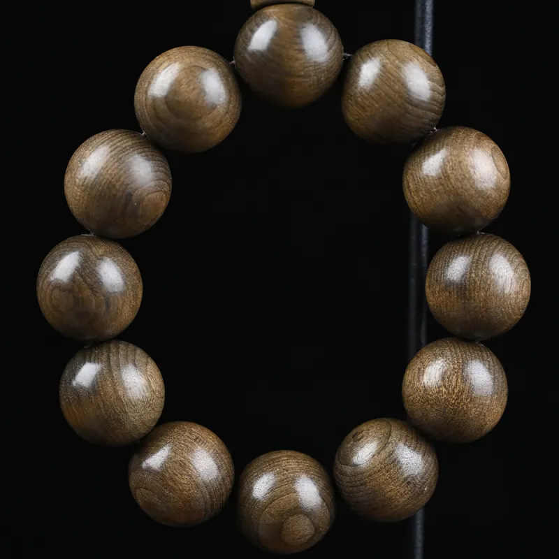 Cuiya Golden Building Bogwood Wooden Bracelets Unisex-2