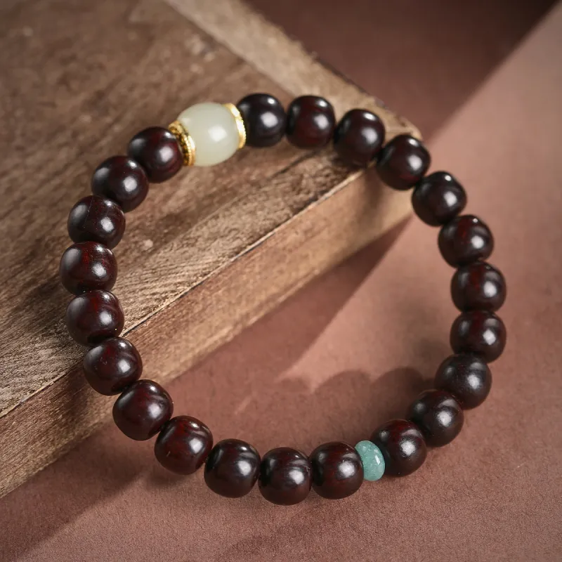 Cuiya Golden Building Sandalwood Bracelets Unisex-2
