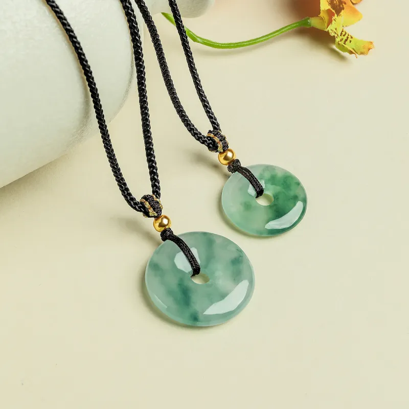 Cuiya Golden Building Dulong Jade Necklaces Unisex-3