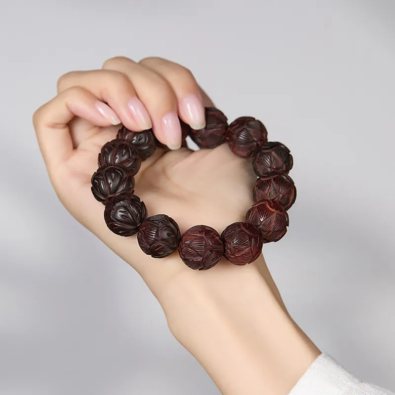 Cuiya Golden Building Rosewood Bracelets Unisex-2