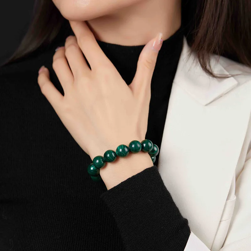 Cuiya Golden Building Malachite Bracelets Unisex-2