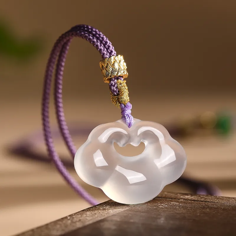 Cuiya Golden Building Chalcedony Necklaces Unisex-10