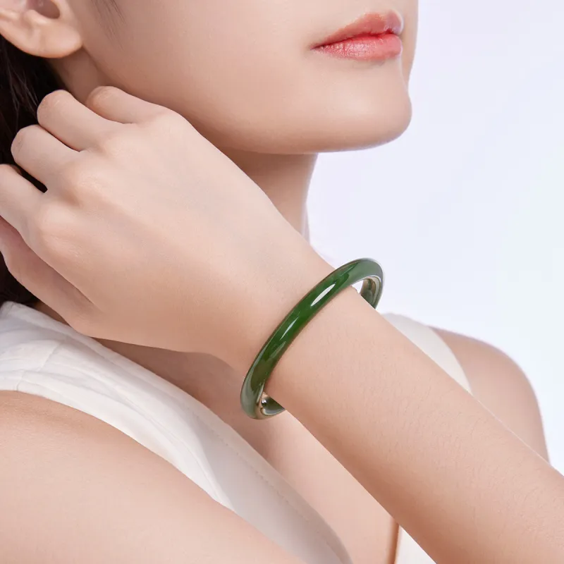 Cuiya Golden Building Bangles Jasper Unisex-1