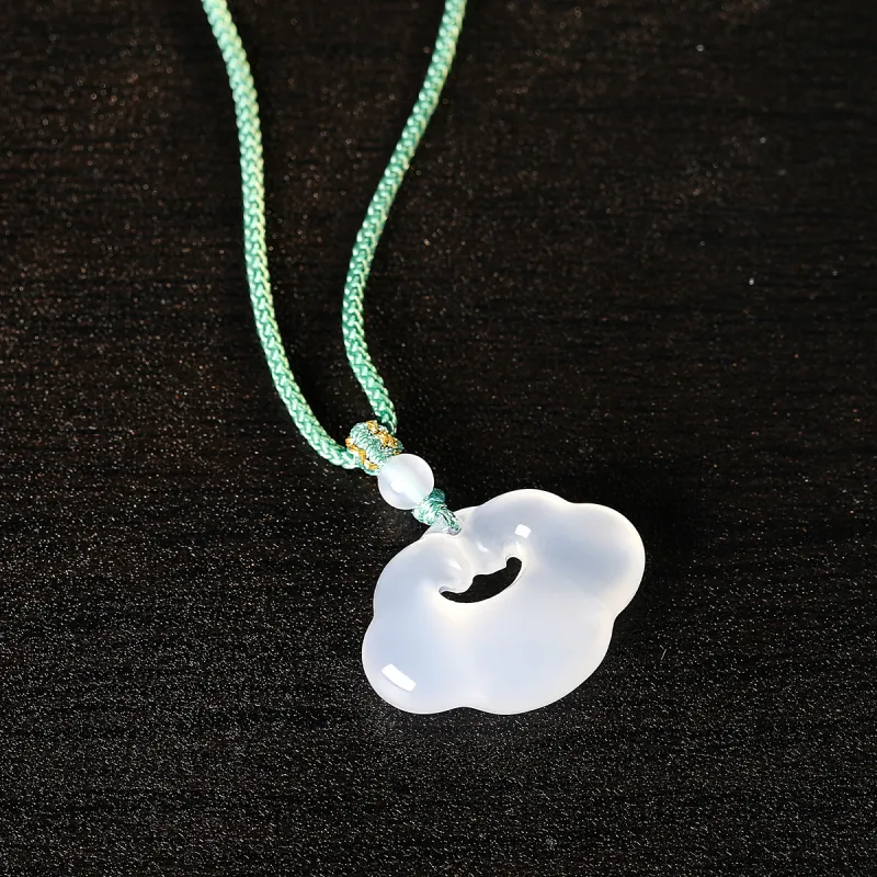 Cuiya Golden Building Chalcedony Necklaces Unisex-21