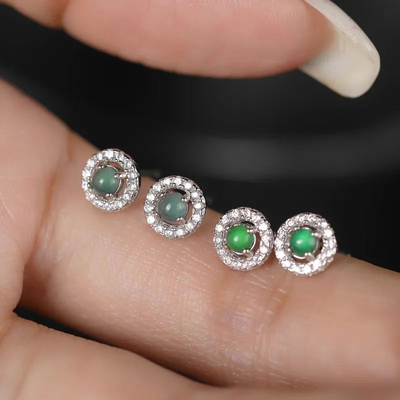 Cuiya Golden Building Ice Type Stud Earrings Unisex-4