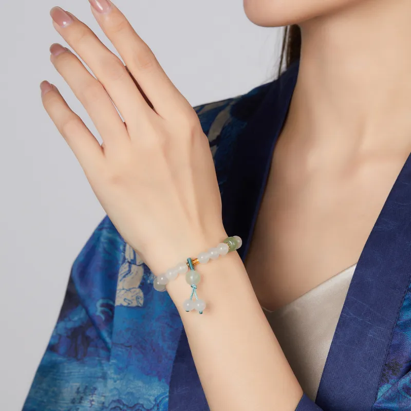 Cuiya Golden Building Tianshan Jade Bracelets Unisex-4
