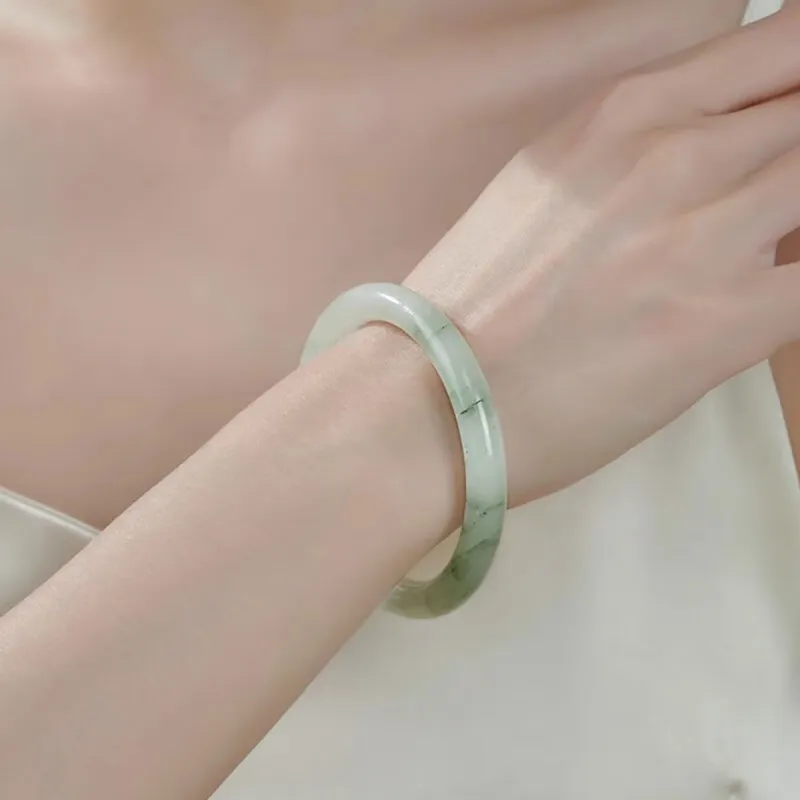 Cuiya Golden Building Tianshan Jade Jade Bangles Women's-3