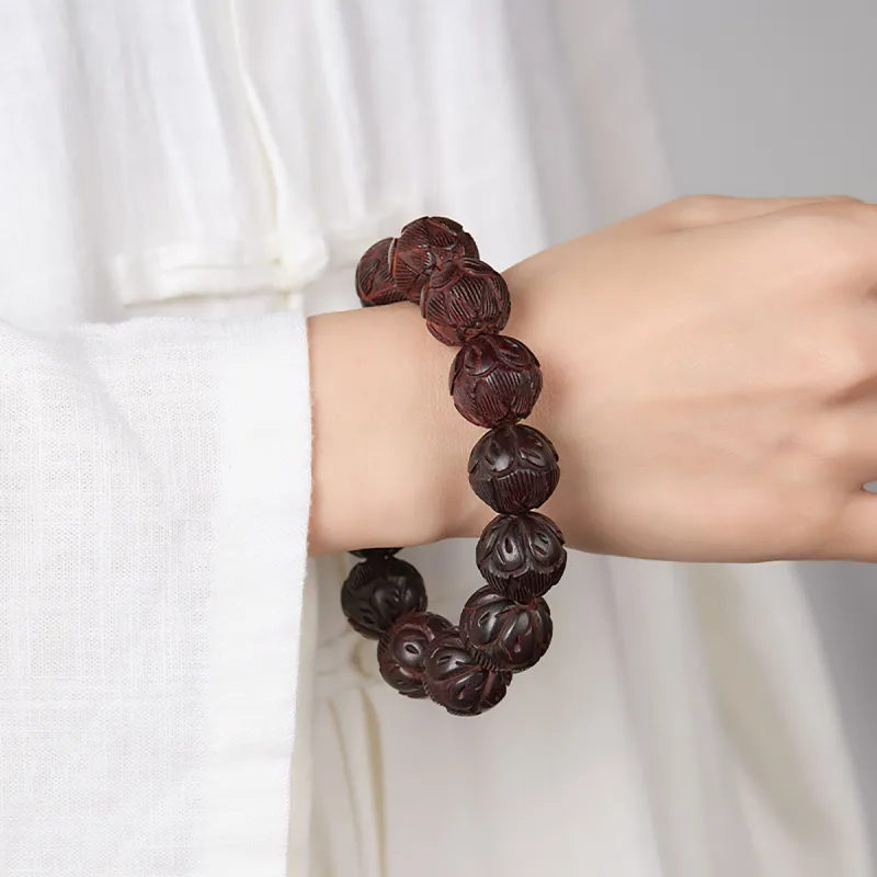 Cuiya Golden Building Rosewood Bracelets Unisex-1