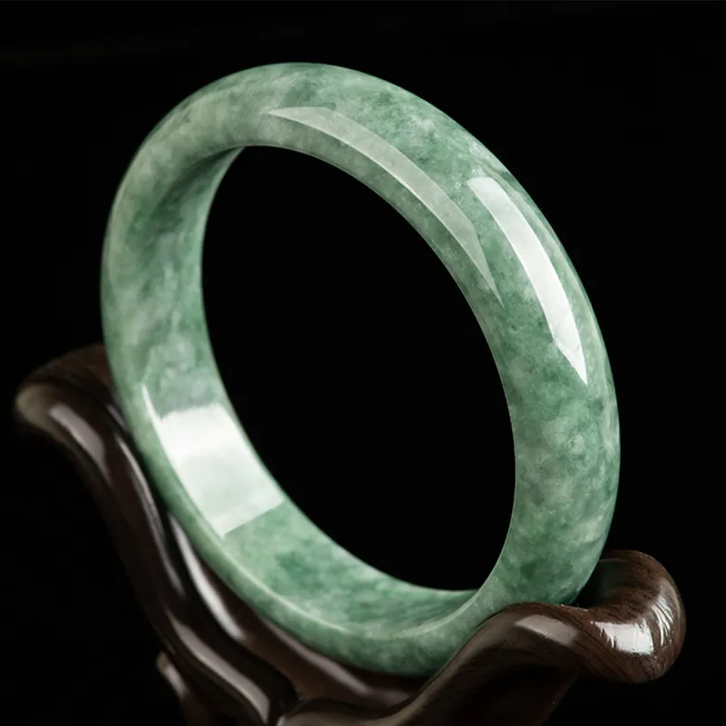 Cuiya Golden Building Glutinous Jade Jadeite Bangles Women's-1