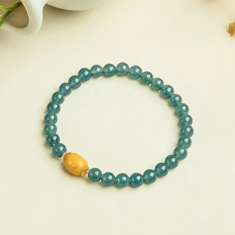 Cuiya Golden Building Ice Type Jadeite Bracelets Women's-3