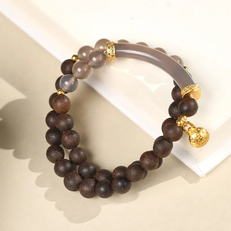 Cuiya Golden Building Agarrattan Bracelets Unisex-7
