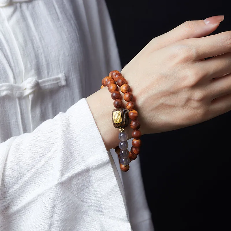 Cuiya Golden Building Thuja Bracelets Unisex-6