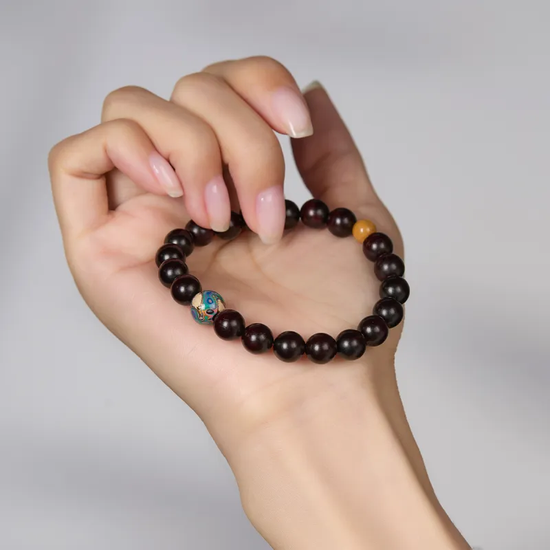 Cuiya Golden Building Rosewood Bracelets Unisex-3