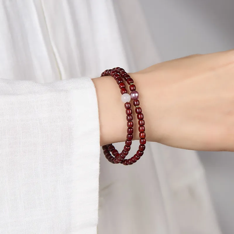 Cuiya Golden Building Rosewood Bracelets Unisex-1
